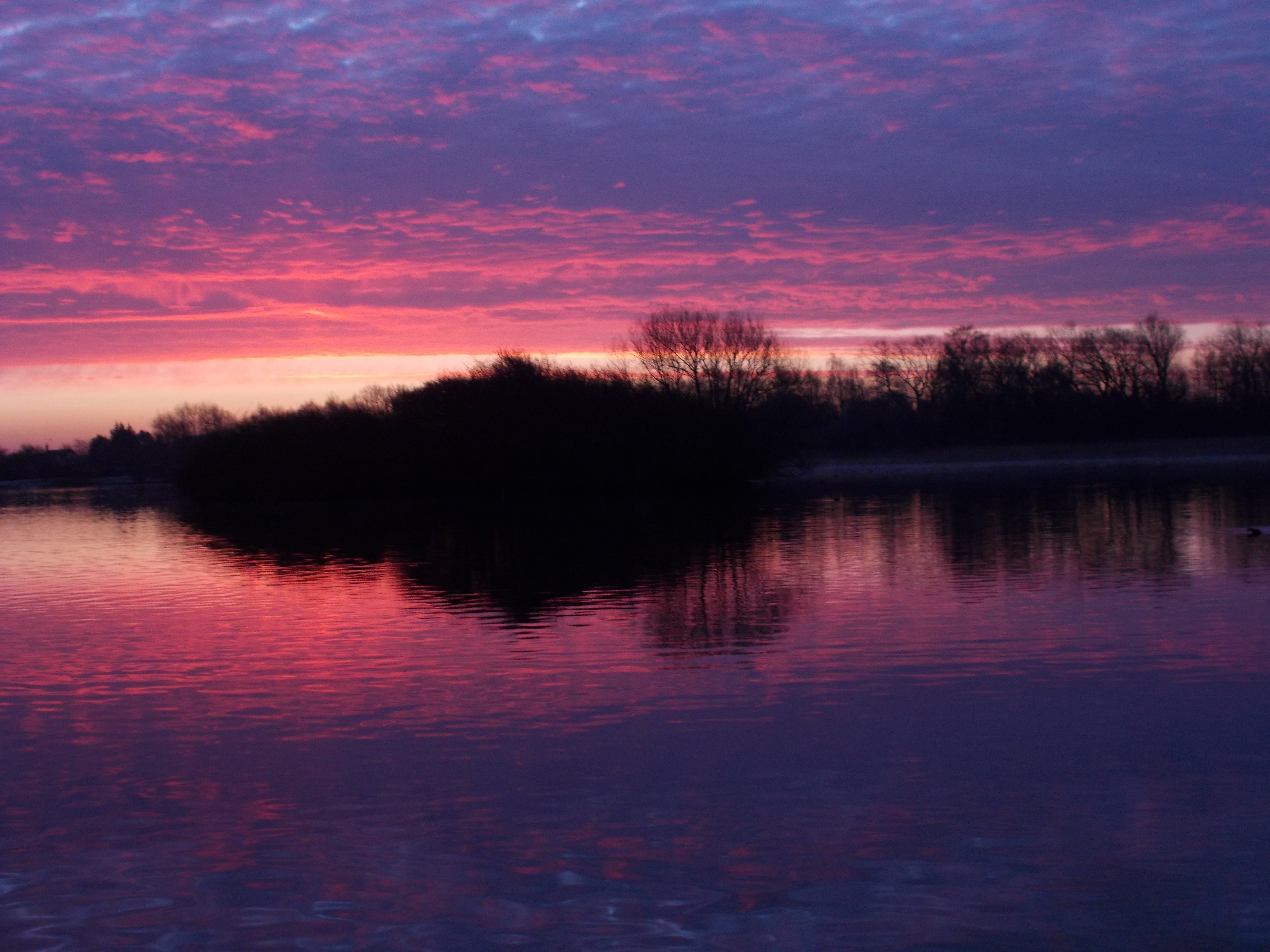 A great sunrise on a gravel pit