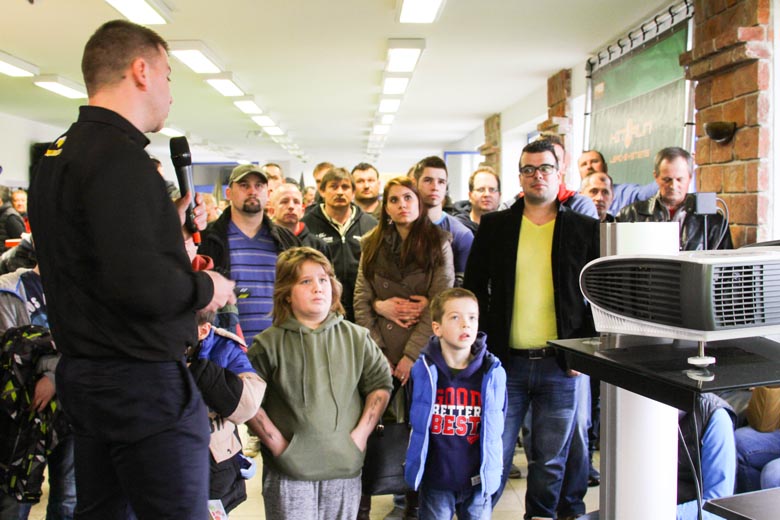 Many people were interested in the professional presentations which took place on the newly opened first floor of the Halcatraz Tackle Shop!