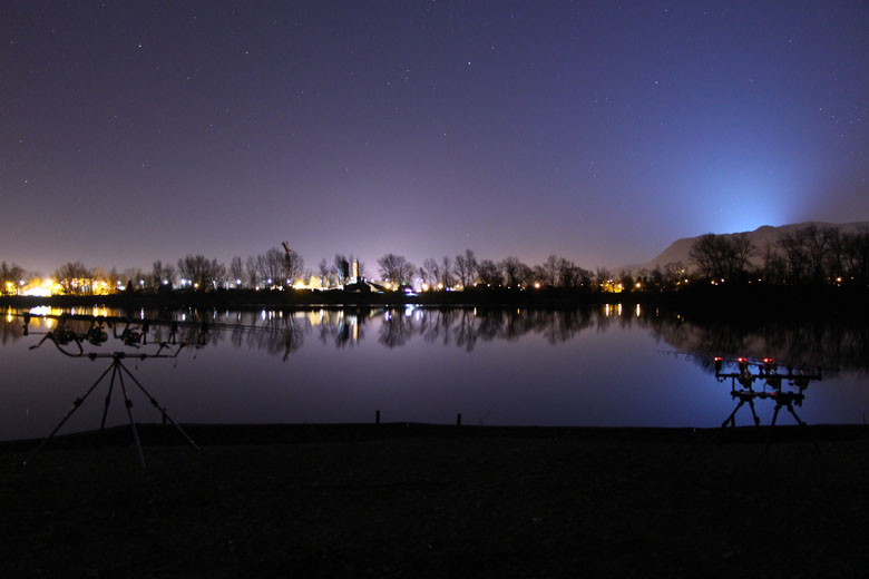 Wunderschöne Lichter am Abend