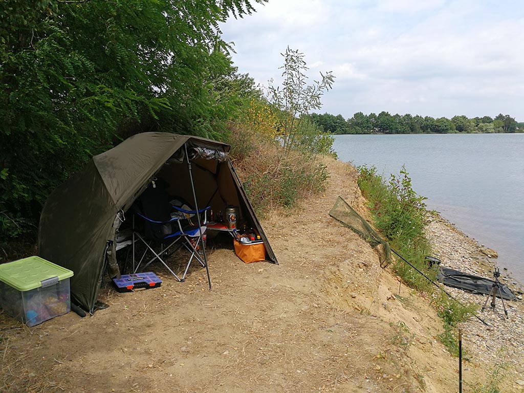 Das Camp, ist leicht aufgebaut, jeder Handgriff sitzt