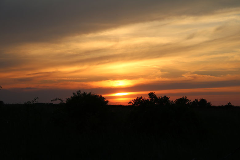 Sonnenuntergang wie aus dem Bilderbuch. Traumhafte Szenen, die man so nur am Wasser erlebt